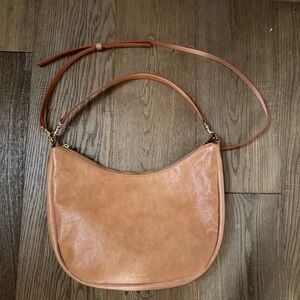 Mansur Gavriel Cognac Leather Hobo Shoulder Bag